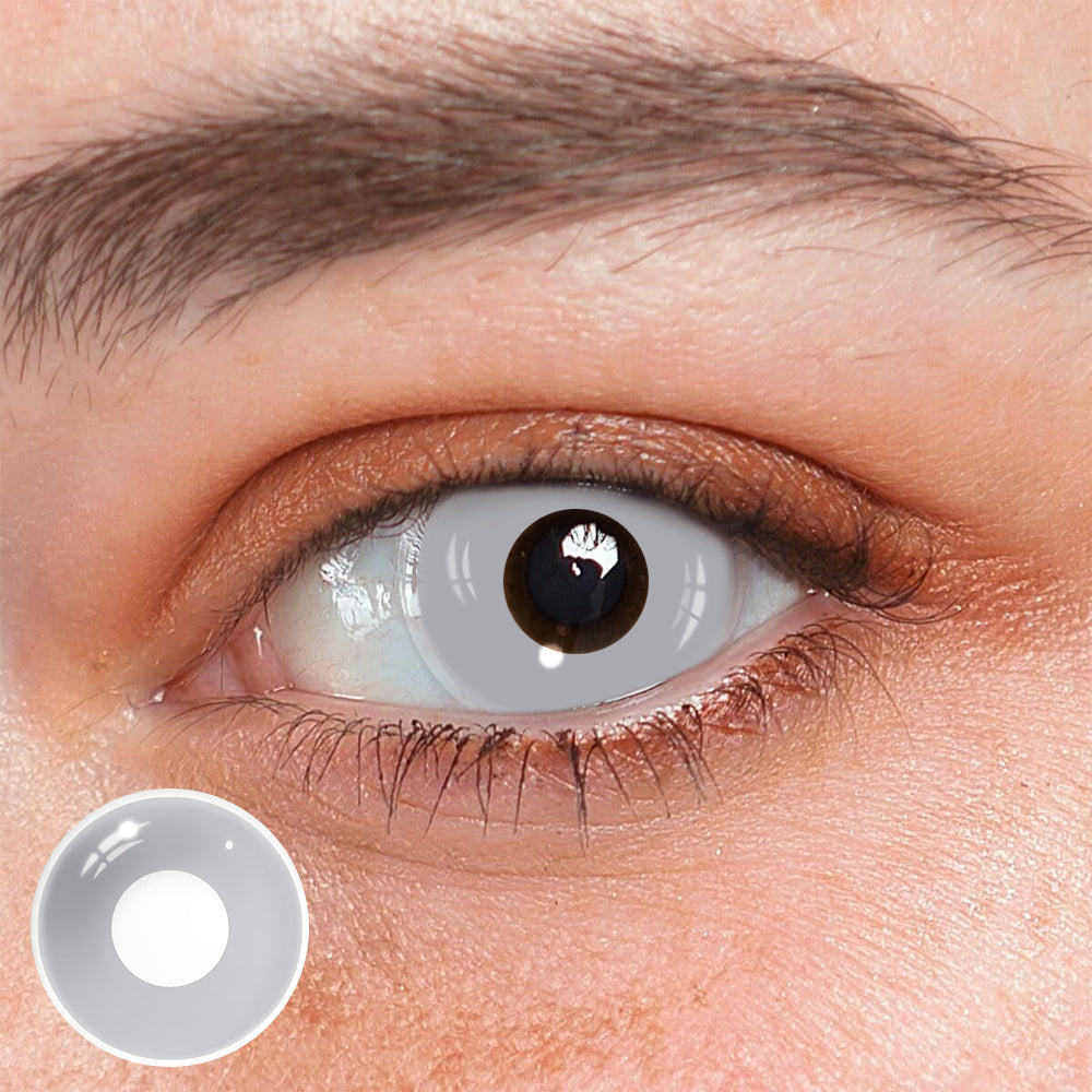 Cosplay Block Gray Coloured Contact Lenses Main image