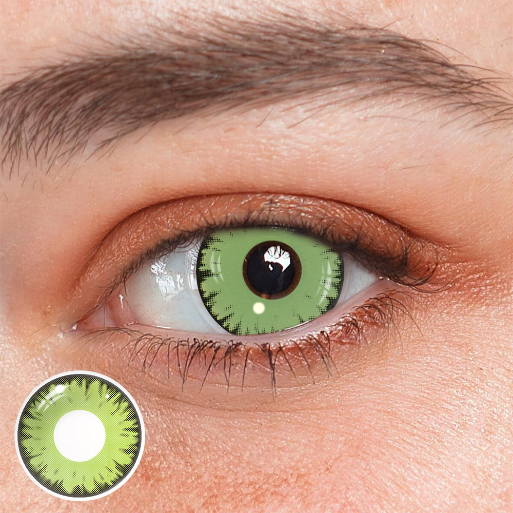 Cosplay Lucifer's Eye Light Green Coloured Contact Lenses Main image