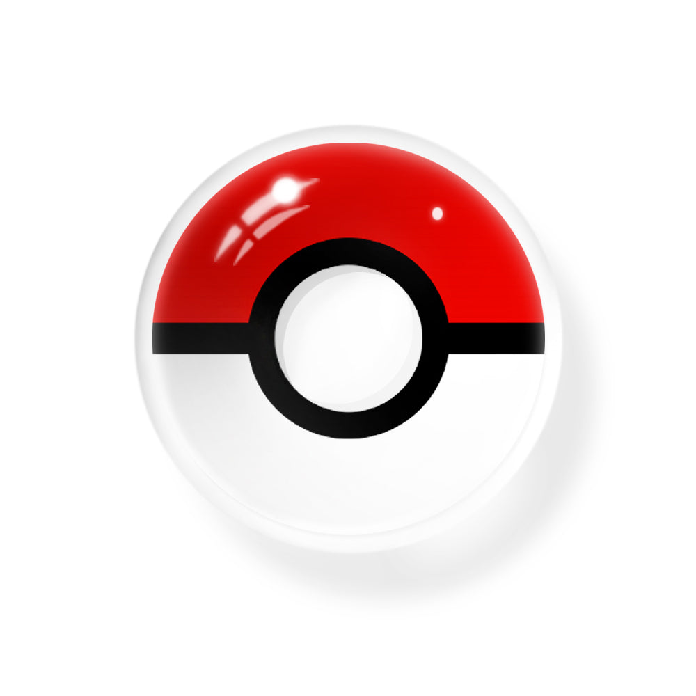 Cosplay Pokeball Clear Red Coloured Contact Lenses Secondary image