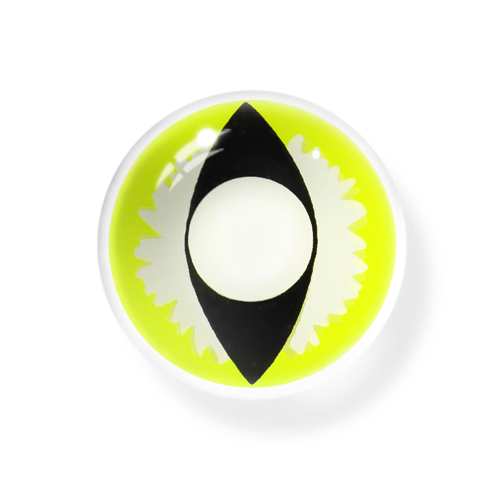 Cosplay Cat Eye Lash Green Coloured Contact Lenses