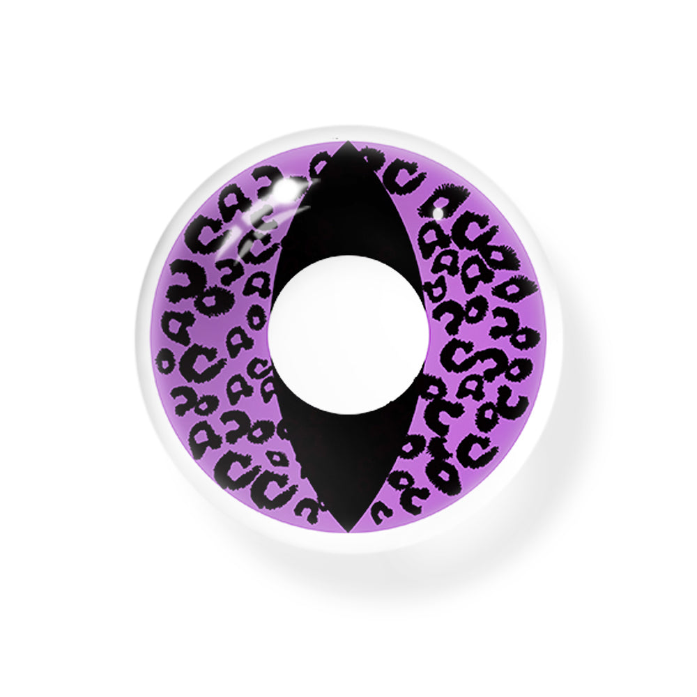 Cosplay Cat Eye Leopard Purple Coloured Contact Lenses Secondary image