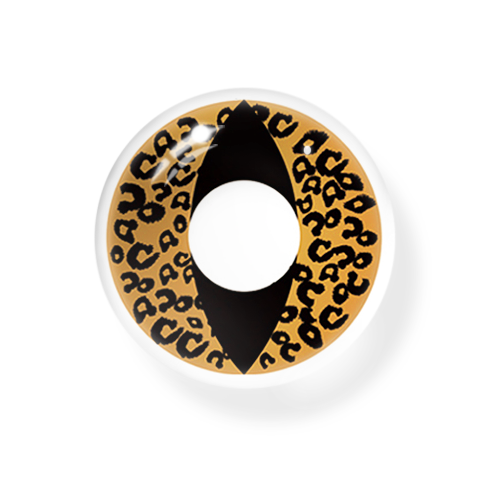 Cosplay Cat Eye Leopard Brown Coloured Contact Lenses Secondary image