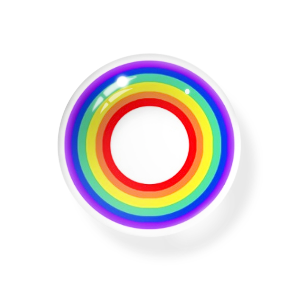 Cosplay Circle Line Rainbow Coloured Contact Lenses Secondary image