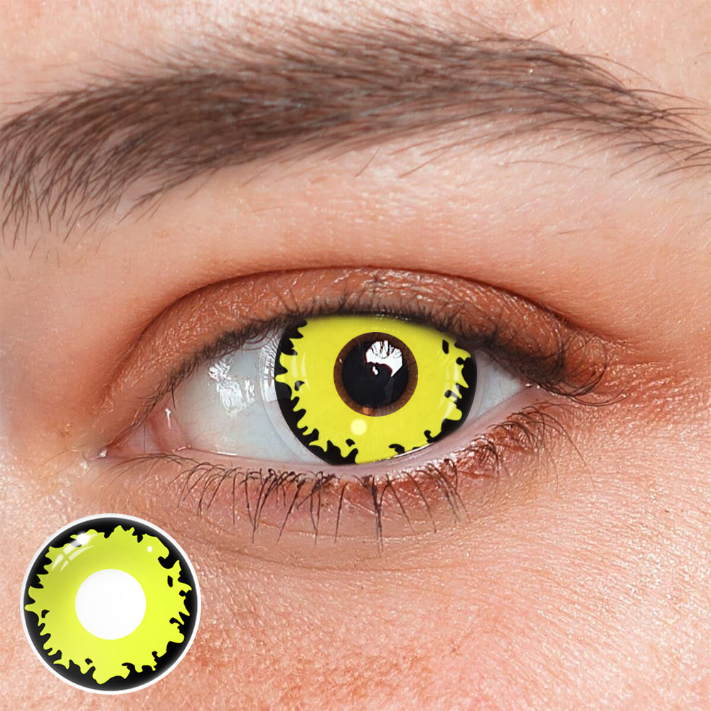 Cosplay Demonlord Mammon Yellow Coloured Contact Lenses Main image