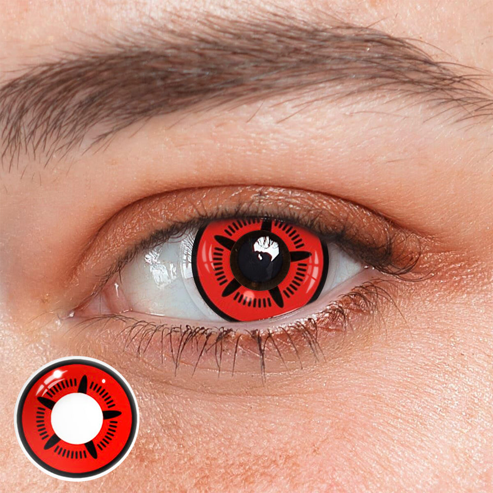 Cosplay NARUTO Obito Red Coloured Contact Lenses Main image