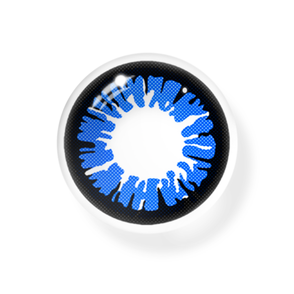 Cosplay Cyberpunk Blue Coloured Contact Lenses Secondary image
