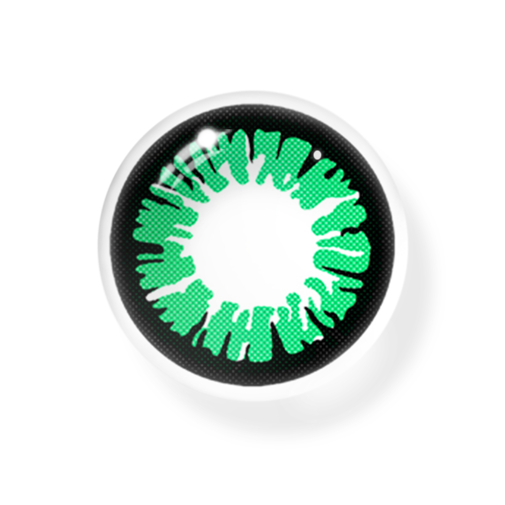 Cosplay Cyberpunk Green Coloured Contact Lenses Secondary image