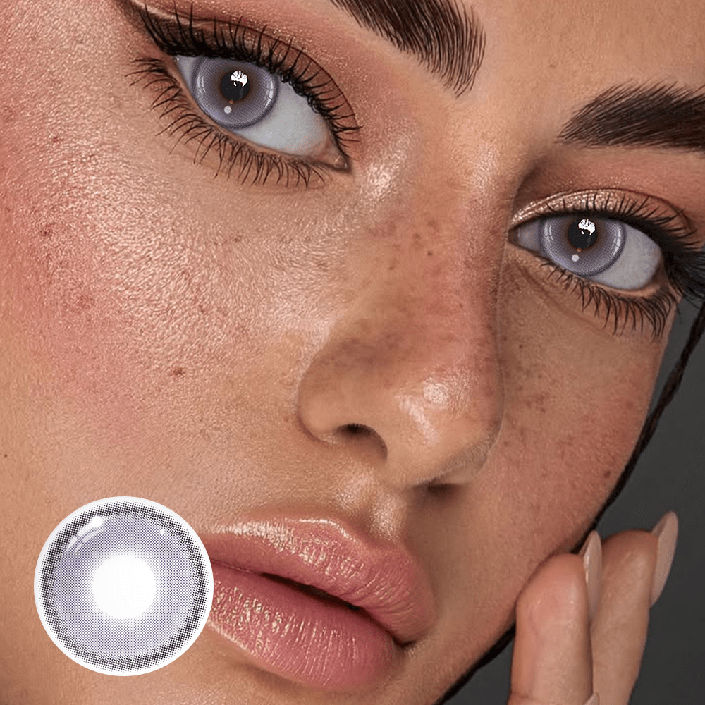 Shae Purple Coloured Contact Lenses Secondary image