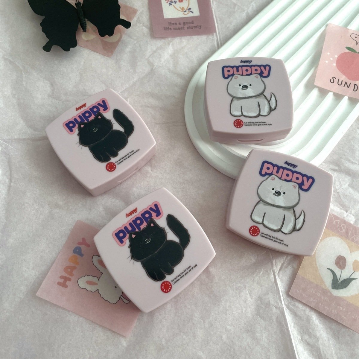 Simple And Cute Colored Contact Lens Case Secondary image