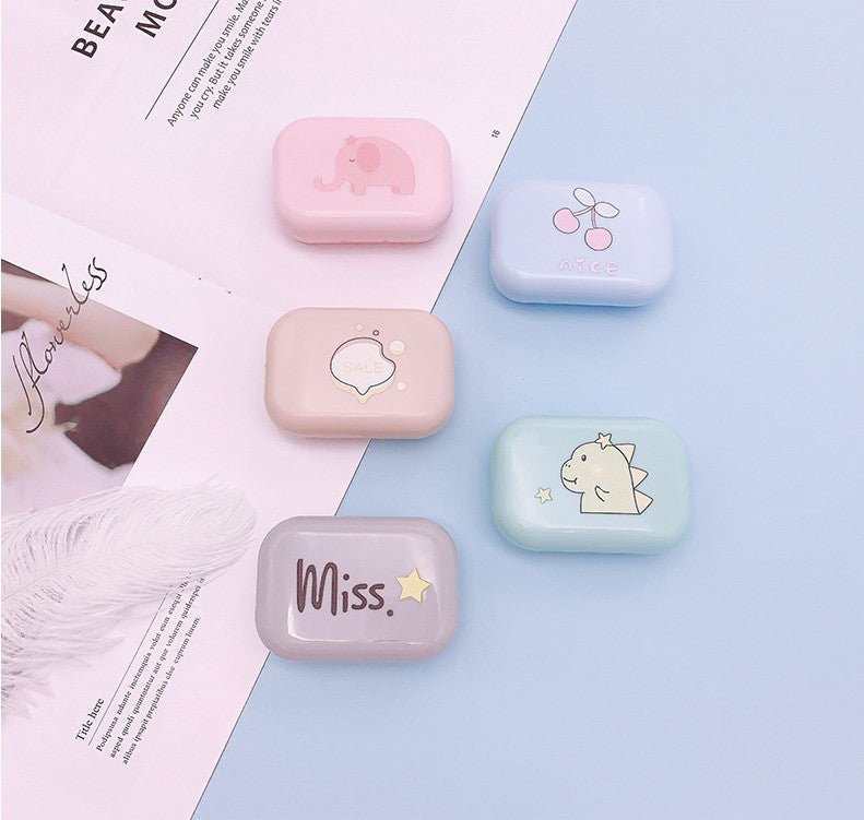 Simple Cartoon Colored Contact Lens Case - BEAUEYE (UK)