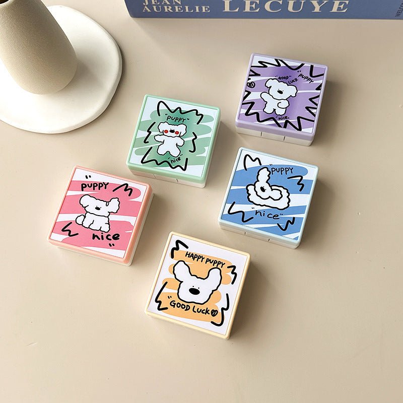Simple Cartoon Puppy Colored Contact Lens Case - BEAUEYE (UK)