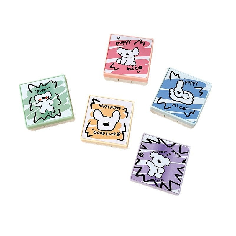 Simple Cartoon Puppy Colored Contact Lens Case - BEAUEYE (UK)