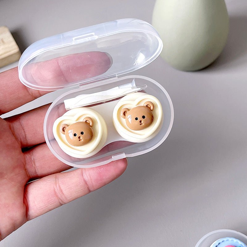 Small Fresh Bear Rabbit Colored Contact Lens Case - BEAUEYE (UK)