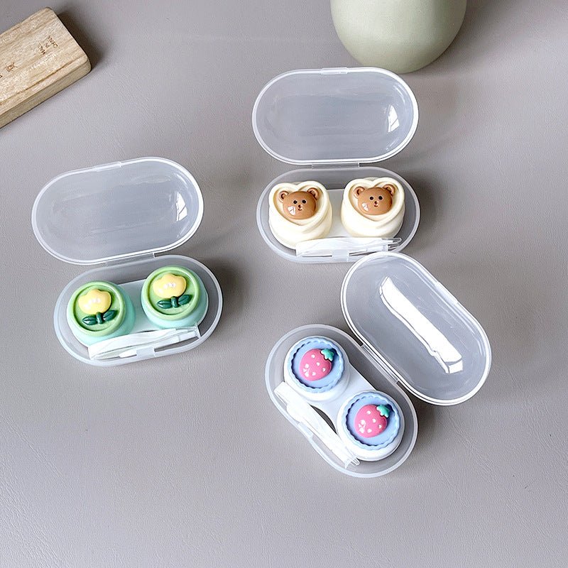 Small Fresh Bear Rabbit Colored Contact Lens Case - BEAUEYE (UK)