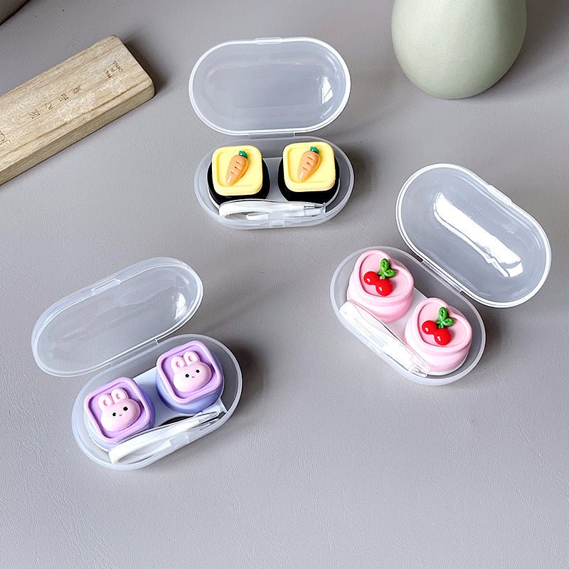 Small Fresh Bear Rabbit Colored Contact Lens Case Secondary image