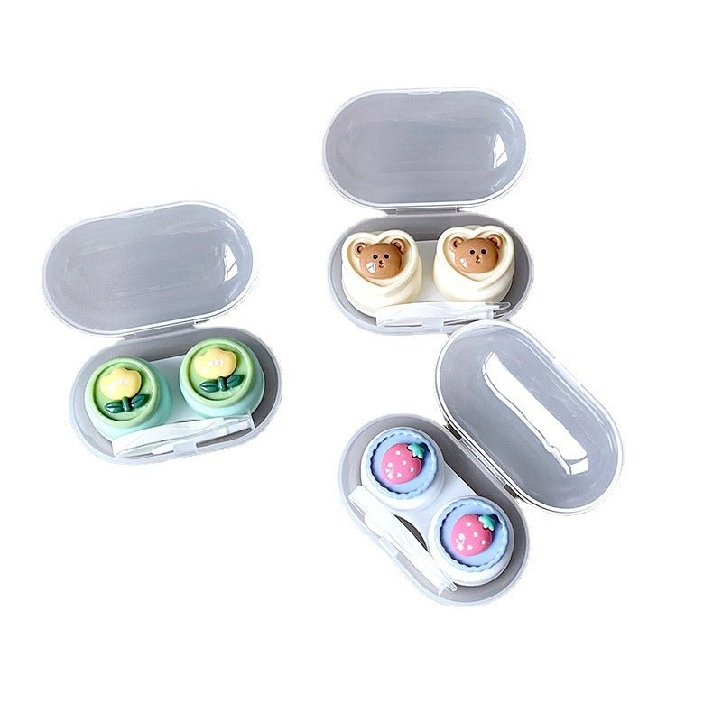 Small Fresh Bear Rabbit Colored Contact Lens Case - BEAUEYE (UK)