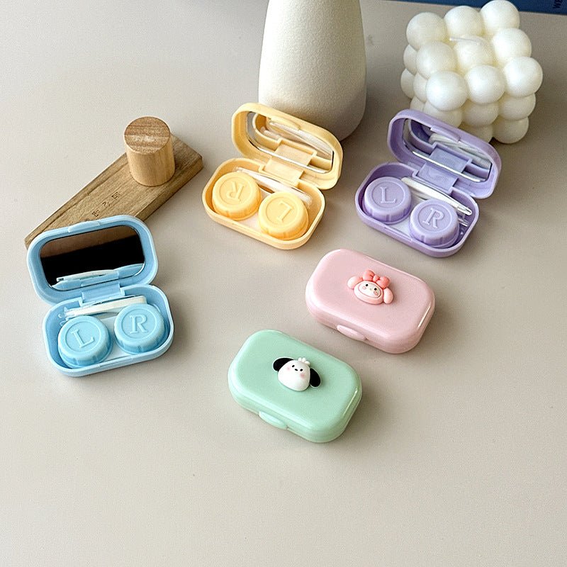 Small Portable Puppy Colored Contact Lens Case Secondary image