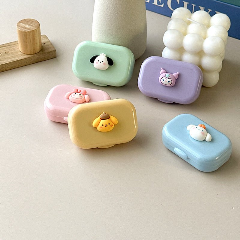 Small Portable Puppy Colored Contact Lens Case - BEAUEYE (UK) Main image