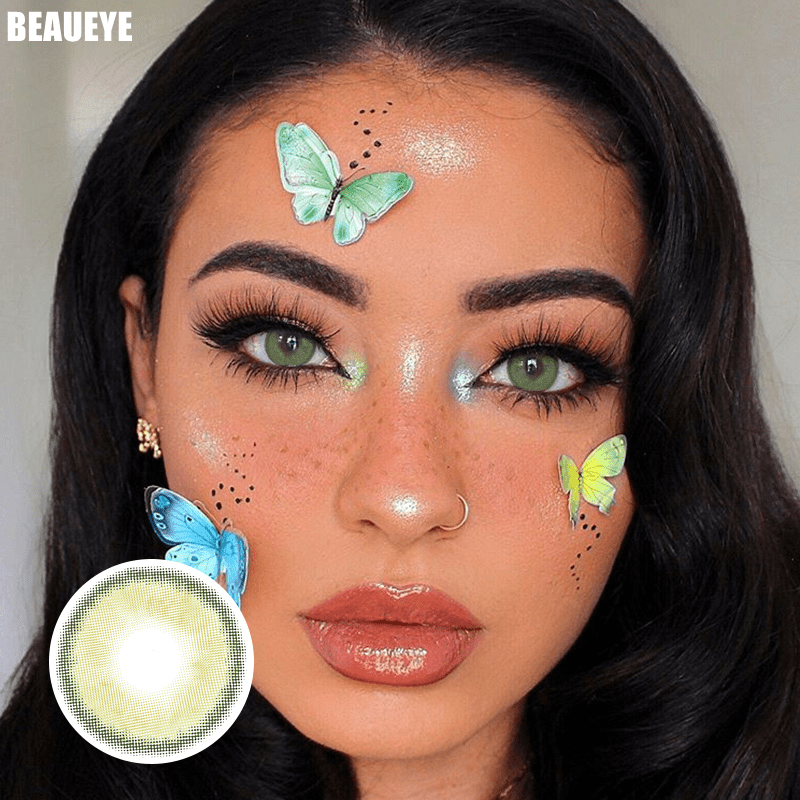 Sorayama Green Prescription Coloured Contact Lenses - BEAUEYE (UK) Main image