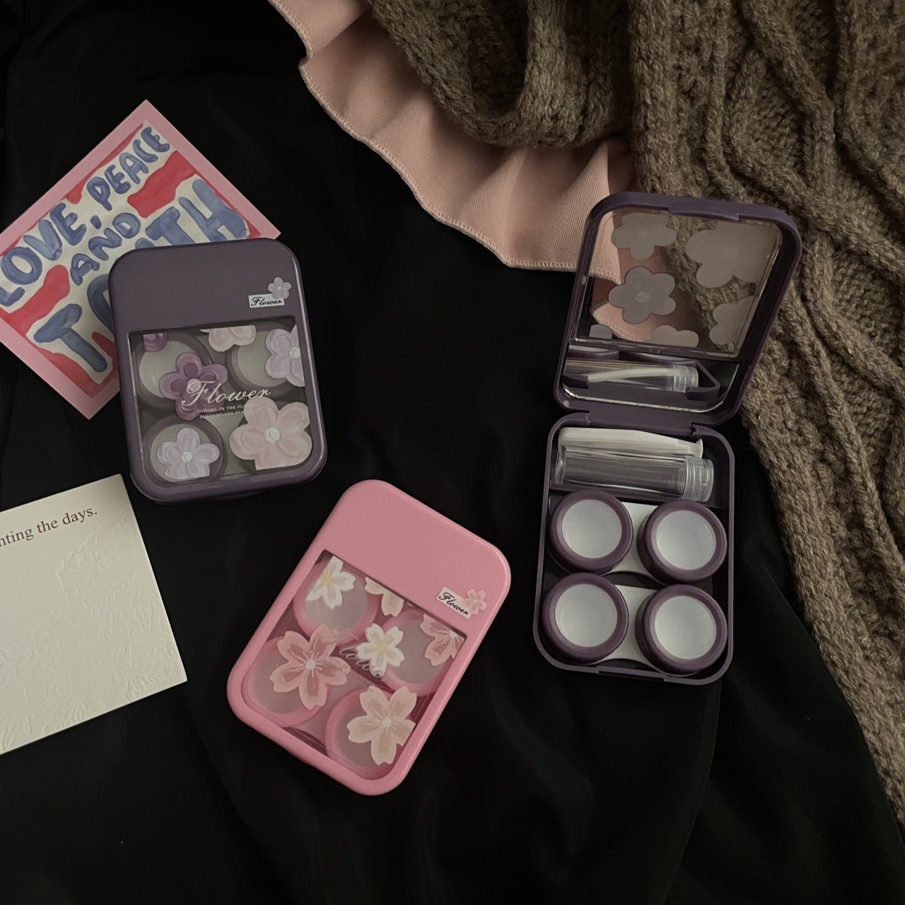Spring Cherry Blossoms Coloured Contact Lens Case - BEAUEYE (UK)