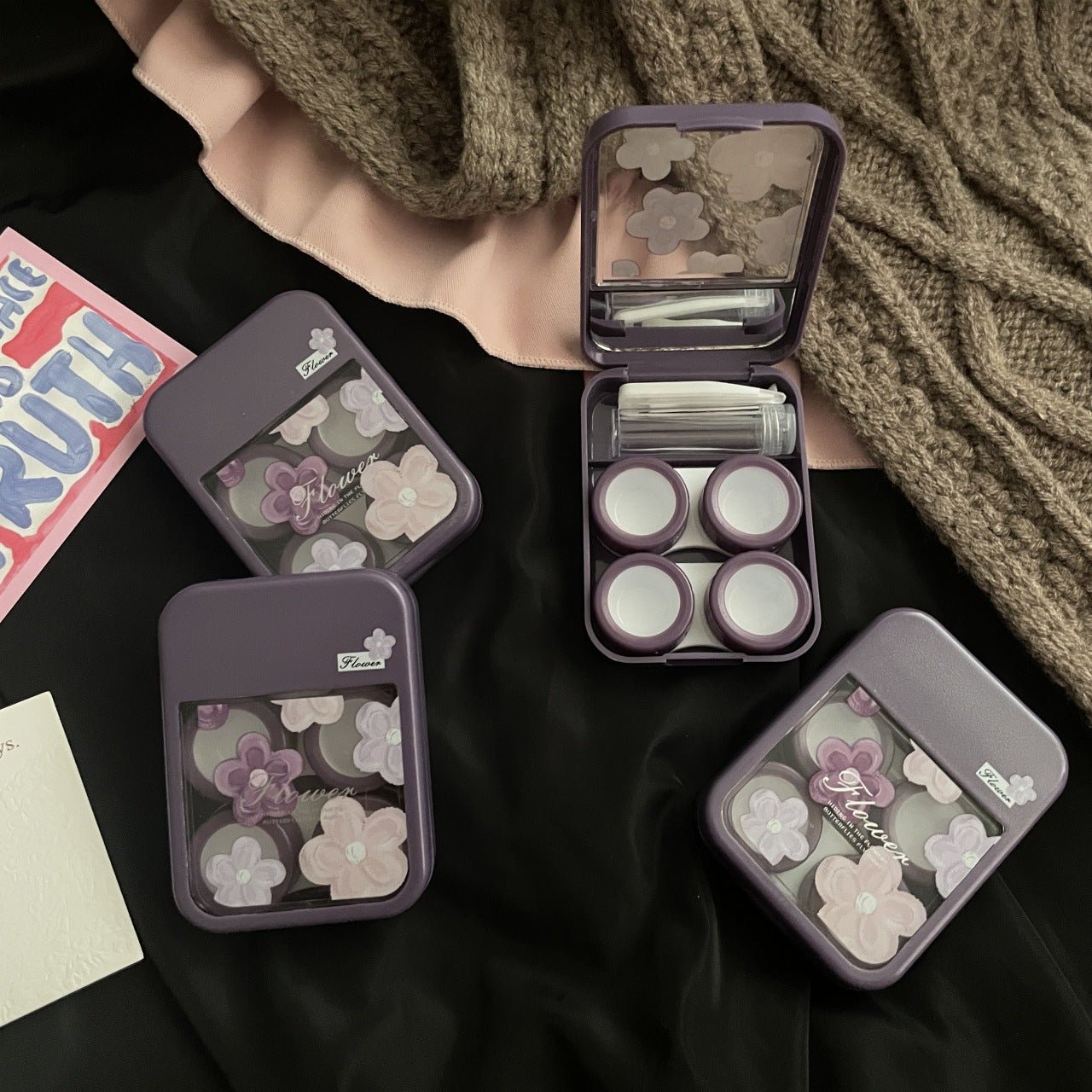 Spring Cherry Blossoms Coloured Contact Lens Case - BEAUEYE (UK)