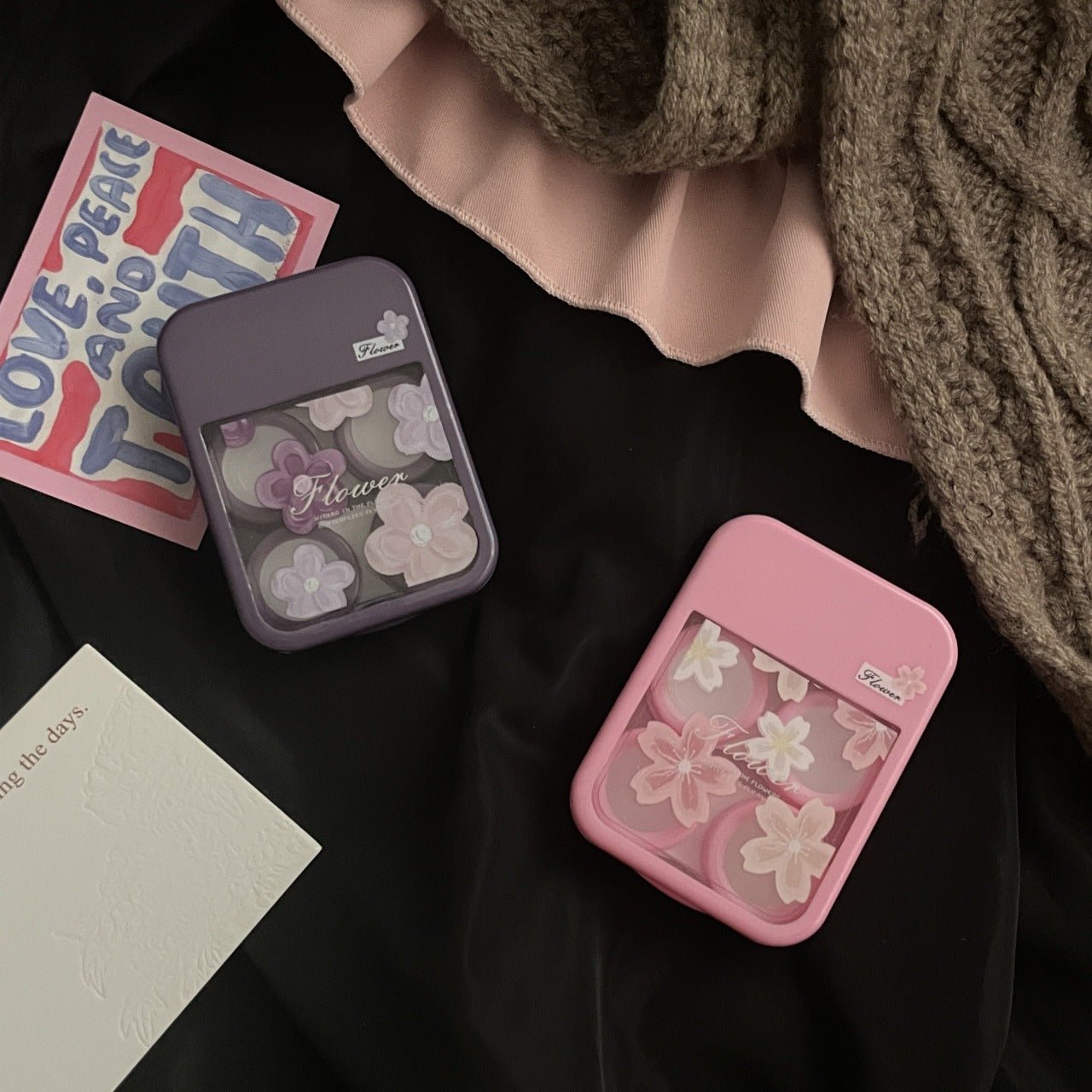 Spring Cherry Blossoms Coloured Contact Lens Case - BEAUEYE (UK)