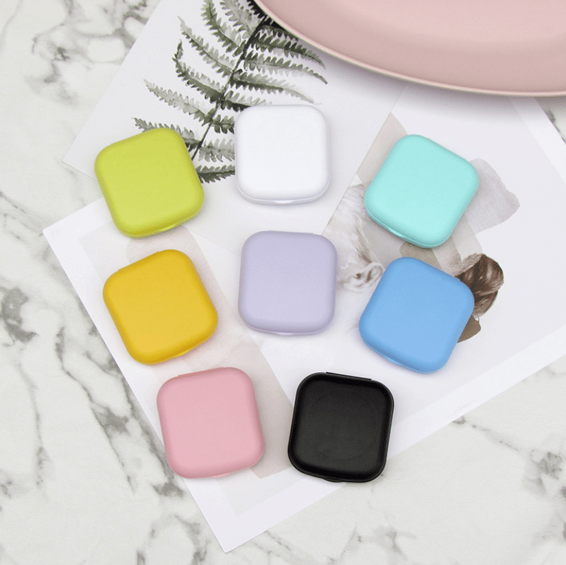 Square Frosting Multicolor Colored Contact Lens Case - BEAUEYE (UK) Main image