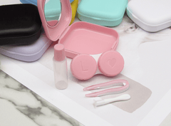 Square Frosting Multicolor Colored Contact Lens Case - BEAUEYE (UK)
