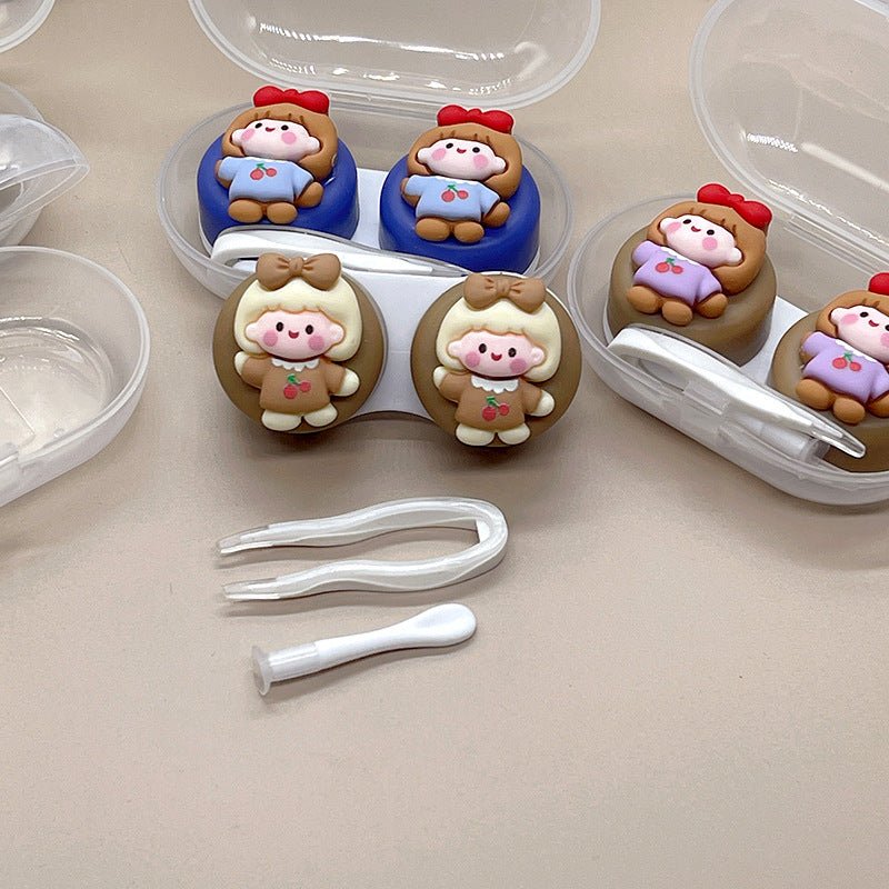 Textured Colored Contact Lens Case Secondary image