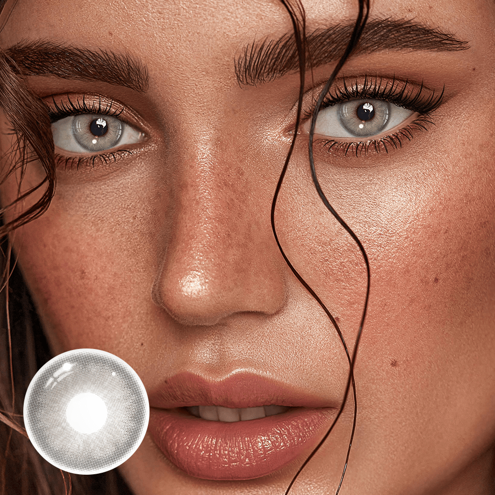 Tiana Brunei Gray Coloured Contact Lenses Secondary image