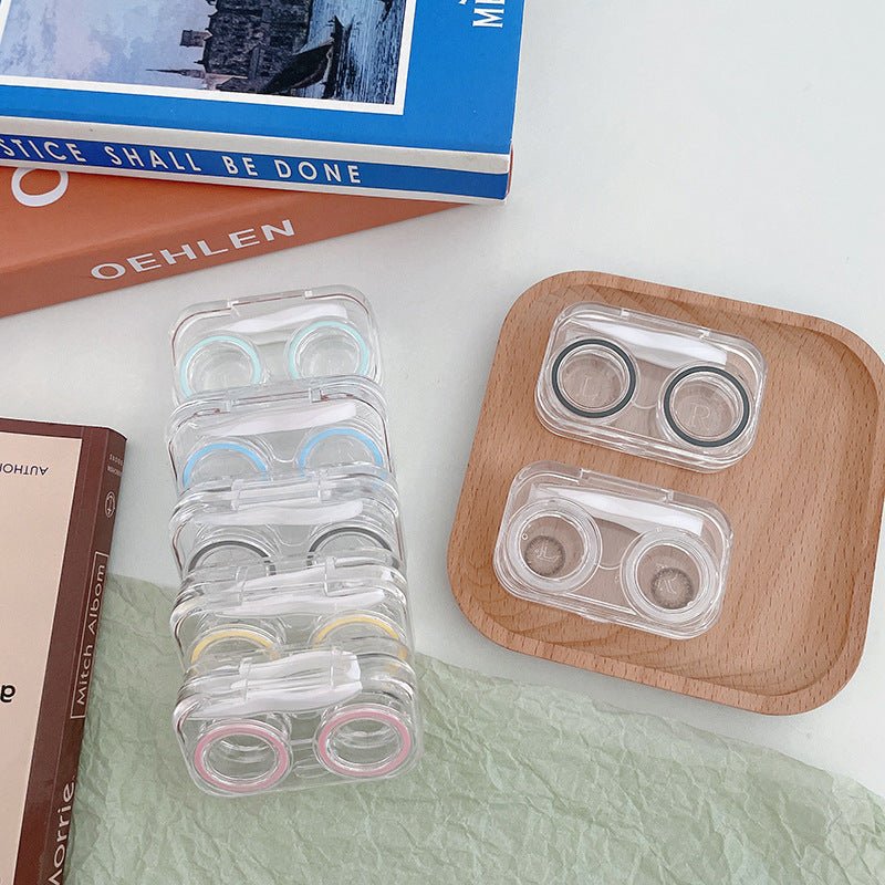 Transparent Ins Style Simple and Compact Colored Contact Lens Case Secondary image