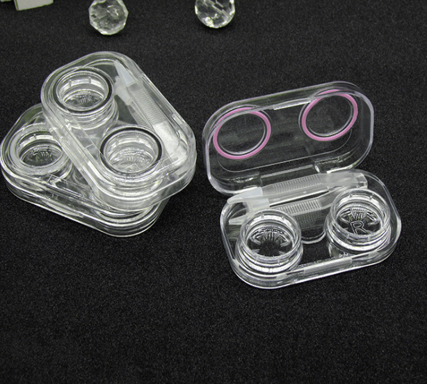 Transparent Multicolor Colored Contact Lens Case Secondary image