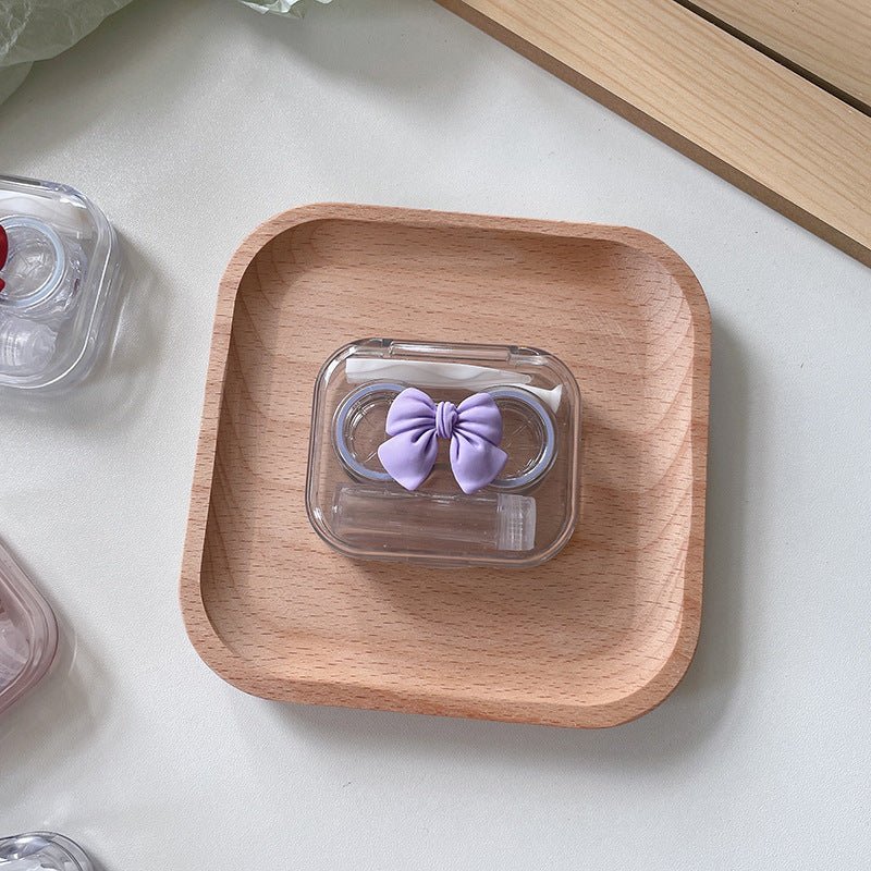 Transparent Portable Bow Colored Contact Lens Case - BEAUEYE (UK)