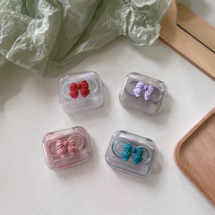 Transparent Portable Bow Colored Contact Lens Case - BEAUEYE (UK)