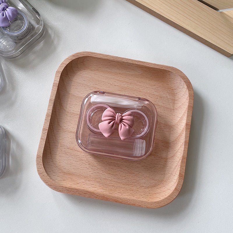 Transparent Portable Bow Colored Contact Lens Case - BEAUEYE (UK)