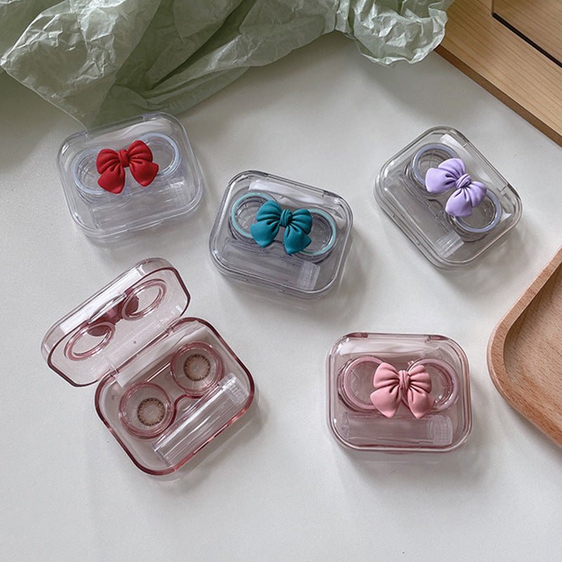 Transparent Portable Bow Colored Contact Lens Case - BEAUEYE (UK) Main image