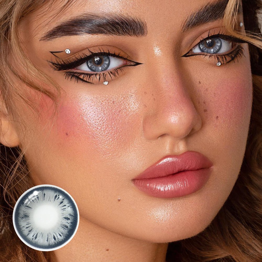 Vanessa Blue Coloured Contact Lenses Secondary image