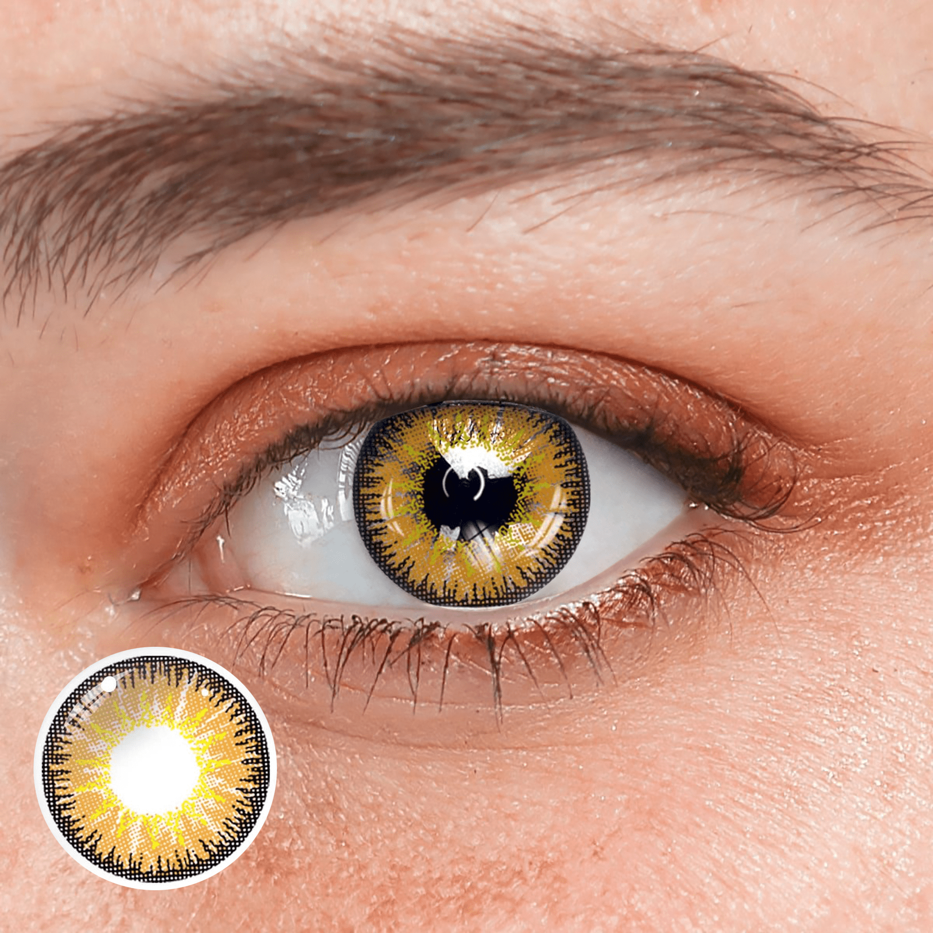 Vega Brown Prescription Coloured Contact Lenses - BEAUEYE (UK) Main image