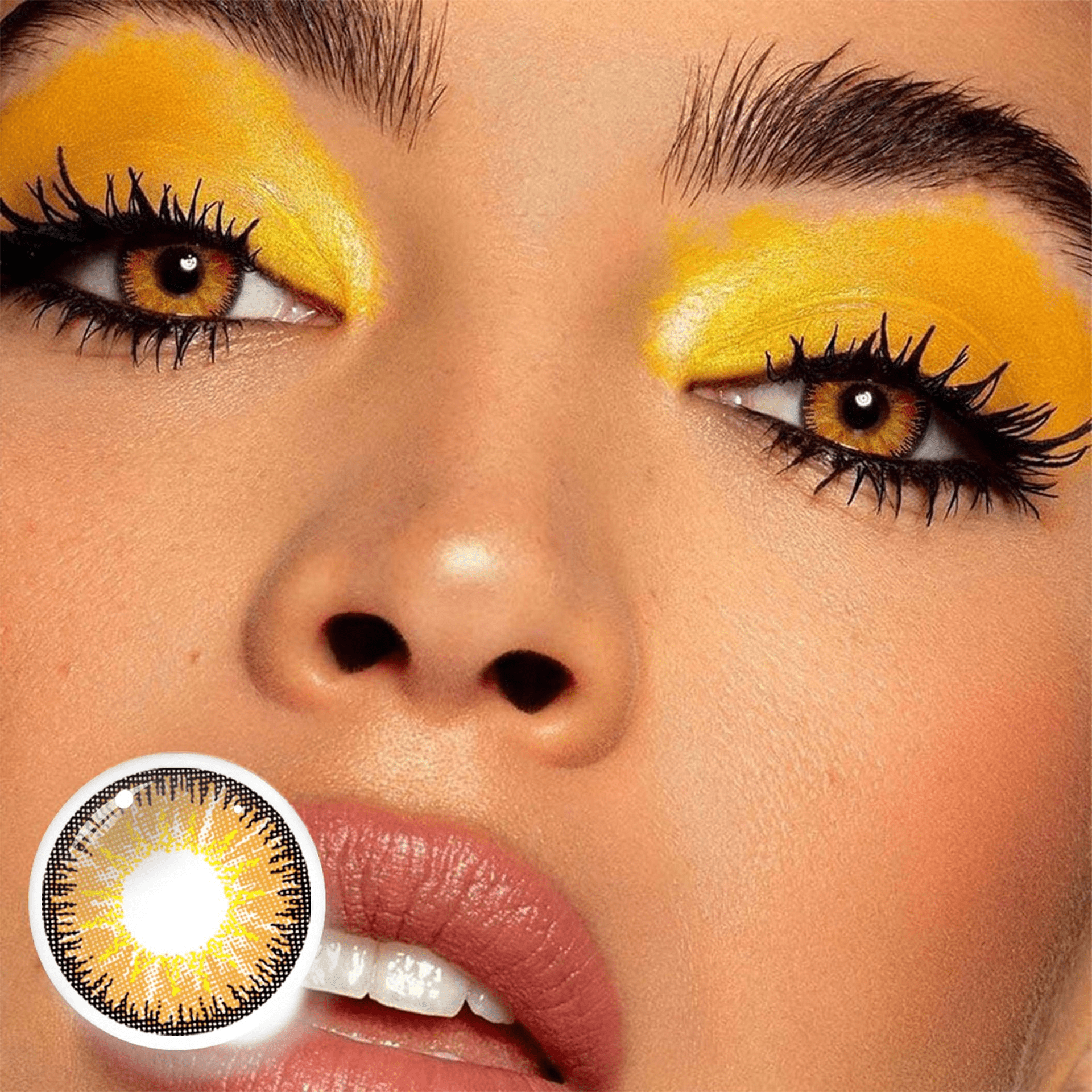 Vega Brown Prescription Coloured Contact Lenses Secondary image