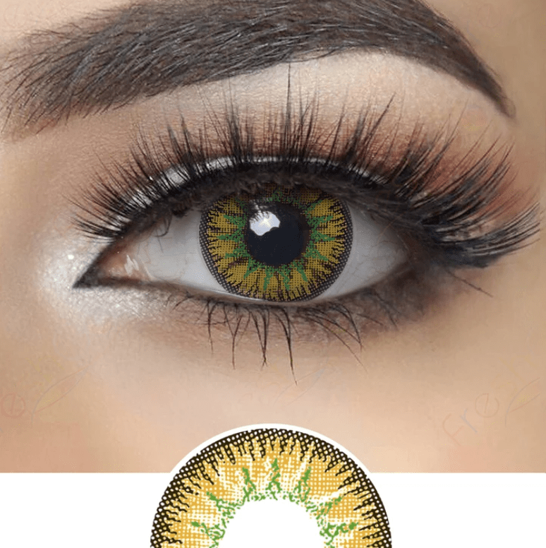 Vega Gold Yellow Prescription Coloured Contact Lenses – BEAUEYE (UK)