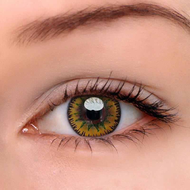 Vega Gold Yellow Prescription Coloured Contact Lenses - BEAUEYE (UK) Main image