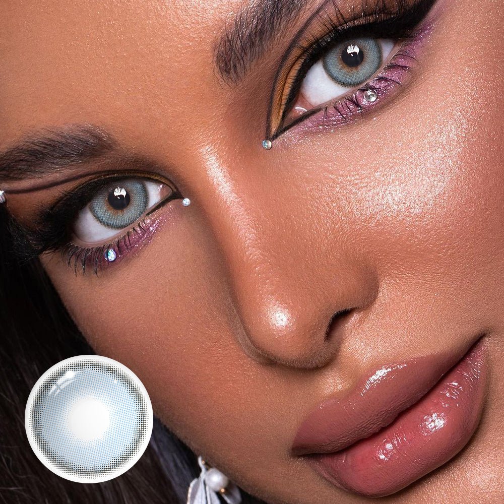 Vela Blue Coloured Contact Lenses Secondary image