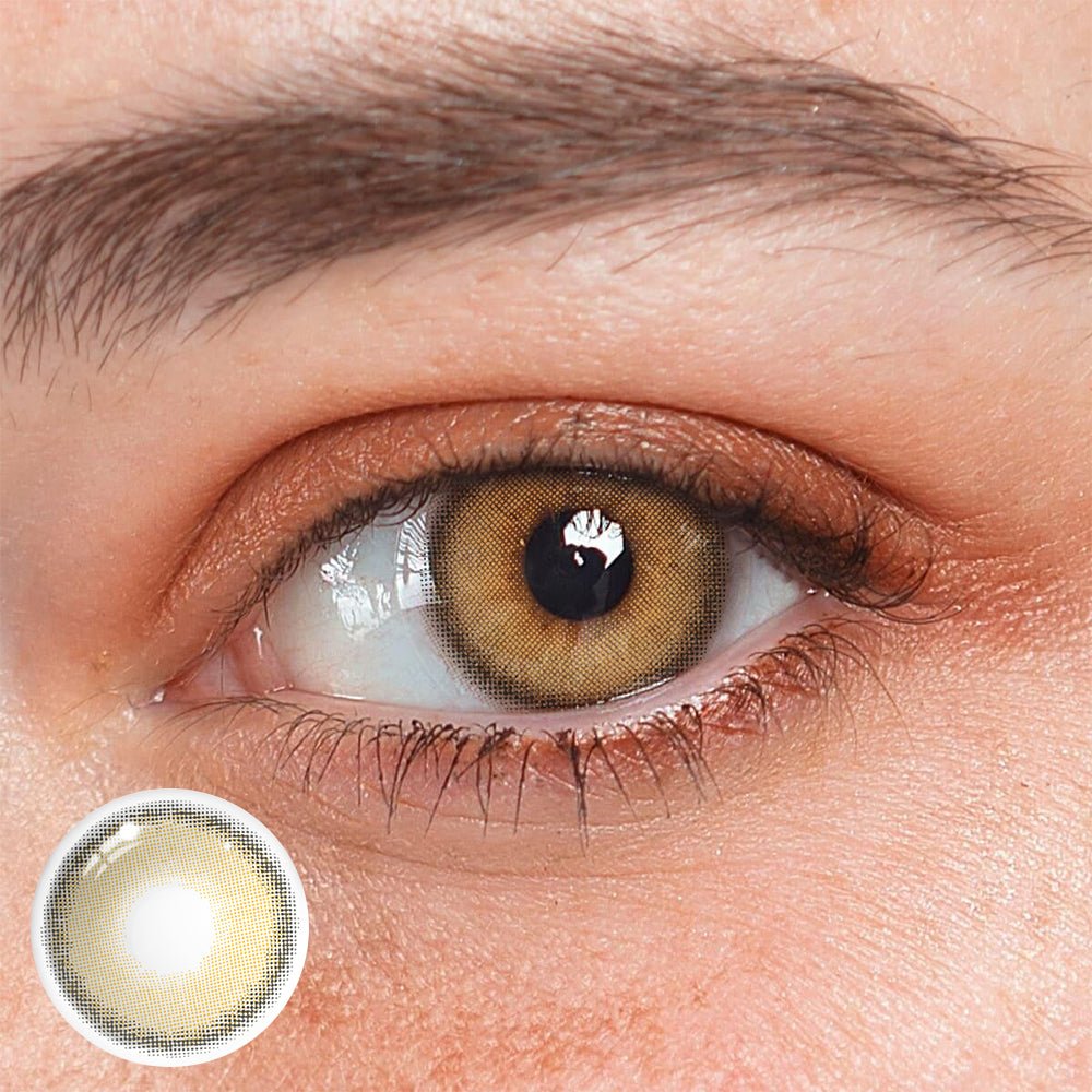 Vela Brown Prescription Coloured Contact Lenses Secondary image