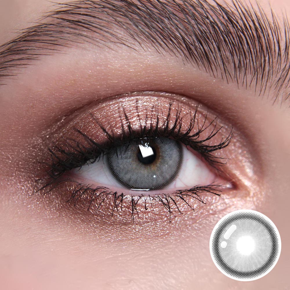 Vela Grey Prescription Coloured Contact Lenses - BEAUEYE (UK) Main image