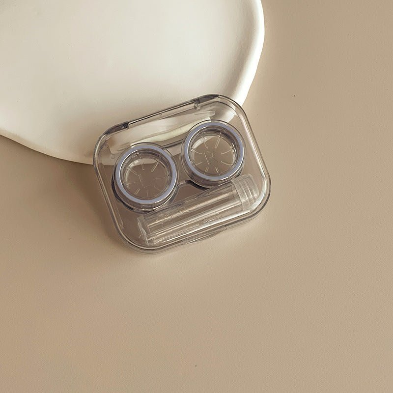With Bottle Integrated Screw - Free Cap Colored Contact Lens Case - BEAUEYE (UK)