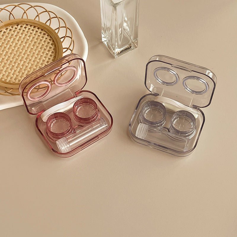 With Bottle Integrated Screw - Free Cap Colored Contact Lens Case - BEAUEYE (UK)