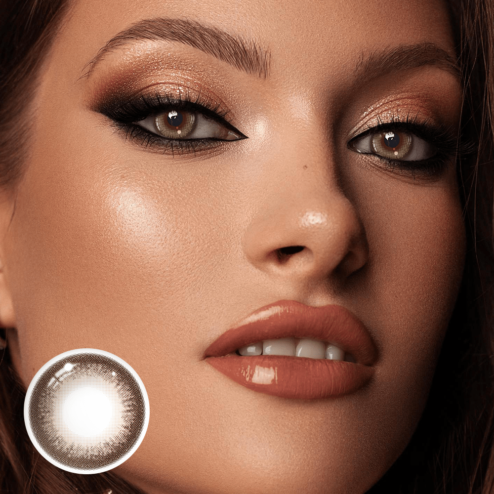 Zaniah Brown Prescription Coloured Contact Lenses Secondary image
