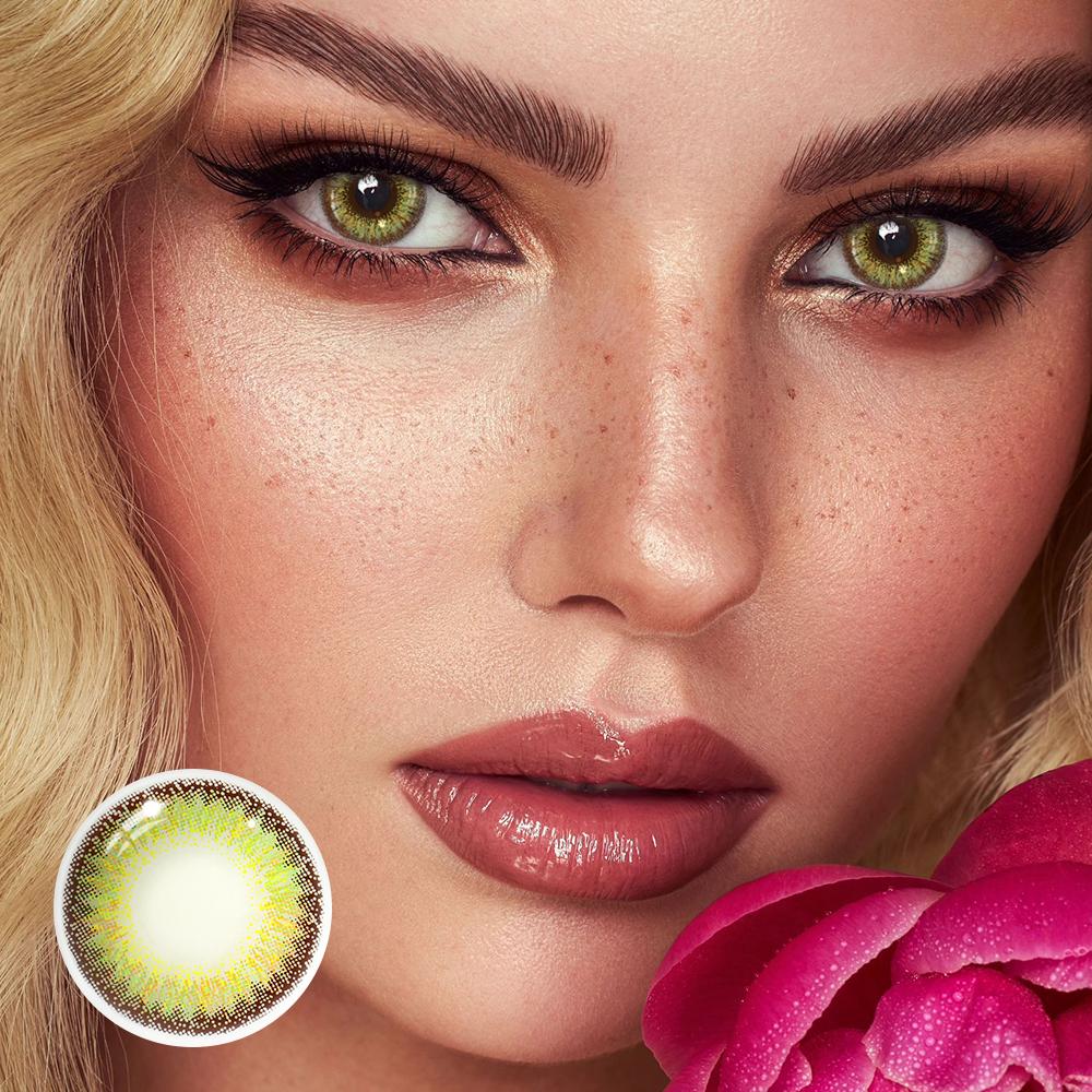 Zulmira Green Coloured Contact Lenses Secondary image
